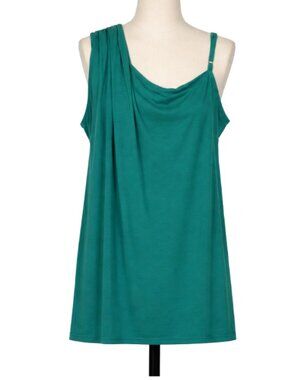 VENUS Green Slkeeveless Top Size: L. p Size: L